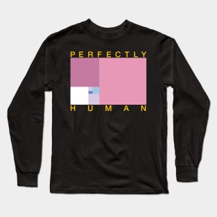 Perfectly Human - Bigender Pride Flag - Pink Main Long Sleeve T-Shirt